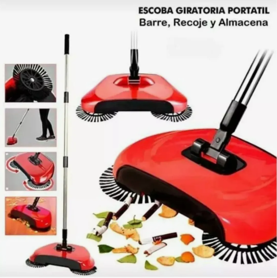 ESCOBA MÁGICA 3 EN 1 GIRATORIA Y PORTÁTIL